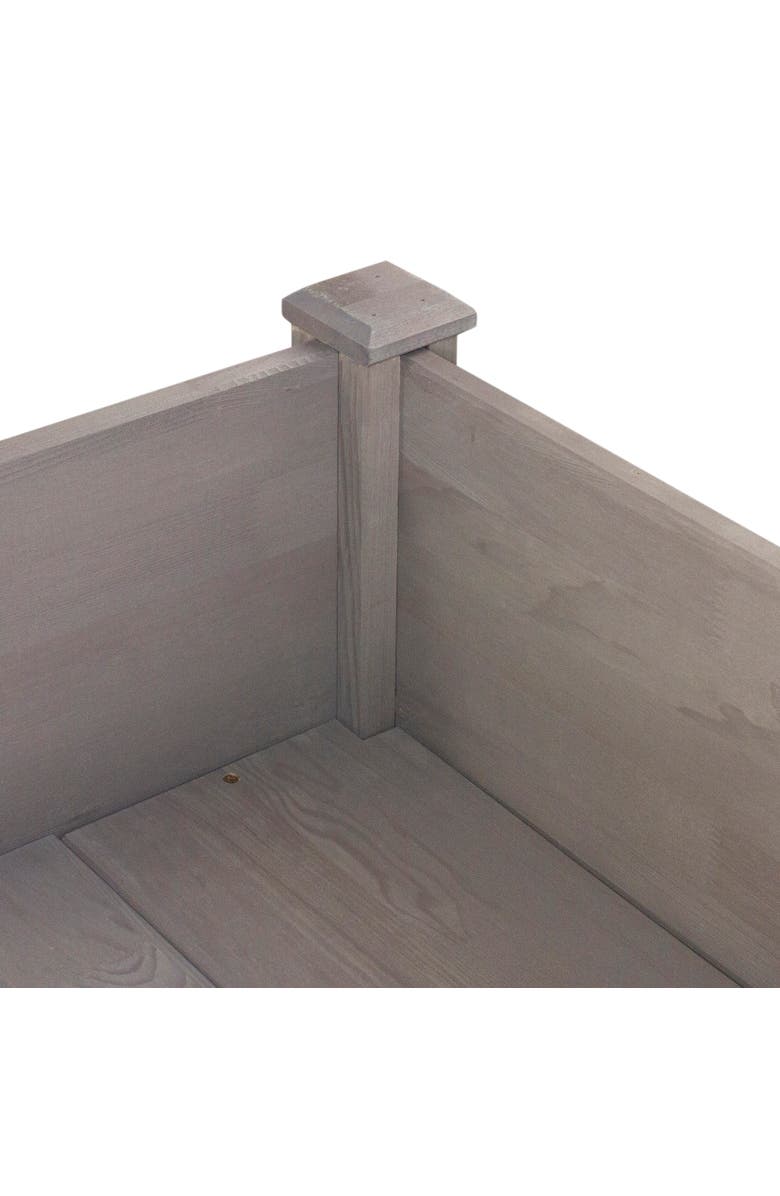 Northlight 4ft Brown Wood Raised Garden Bed Planter Box with Liner, Alternate, color, Brown