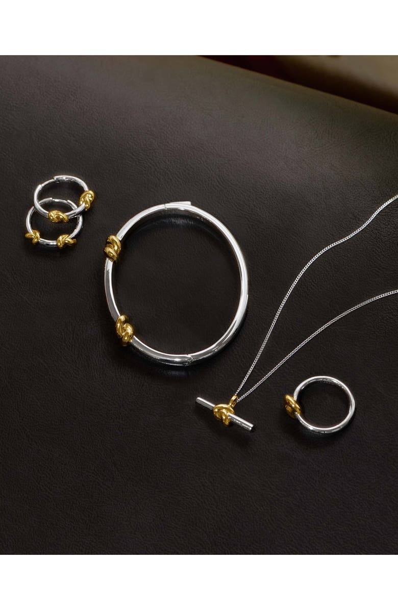 Missoma x Lucy Williams Knot Hinge Bangle, Alternate, color, Gold Plated / Silver Plated