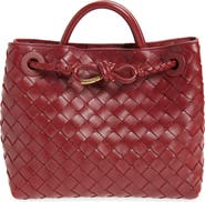 Bottega Veneta Small Andiamo Intrecciato Lambskin Leather Top Handle Bag