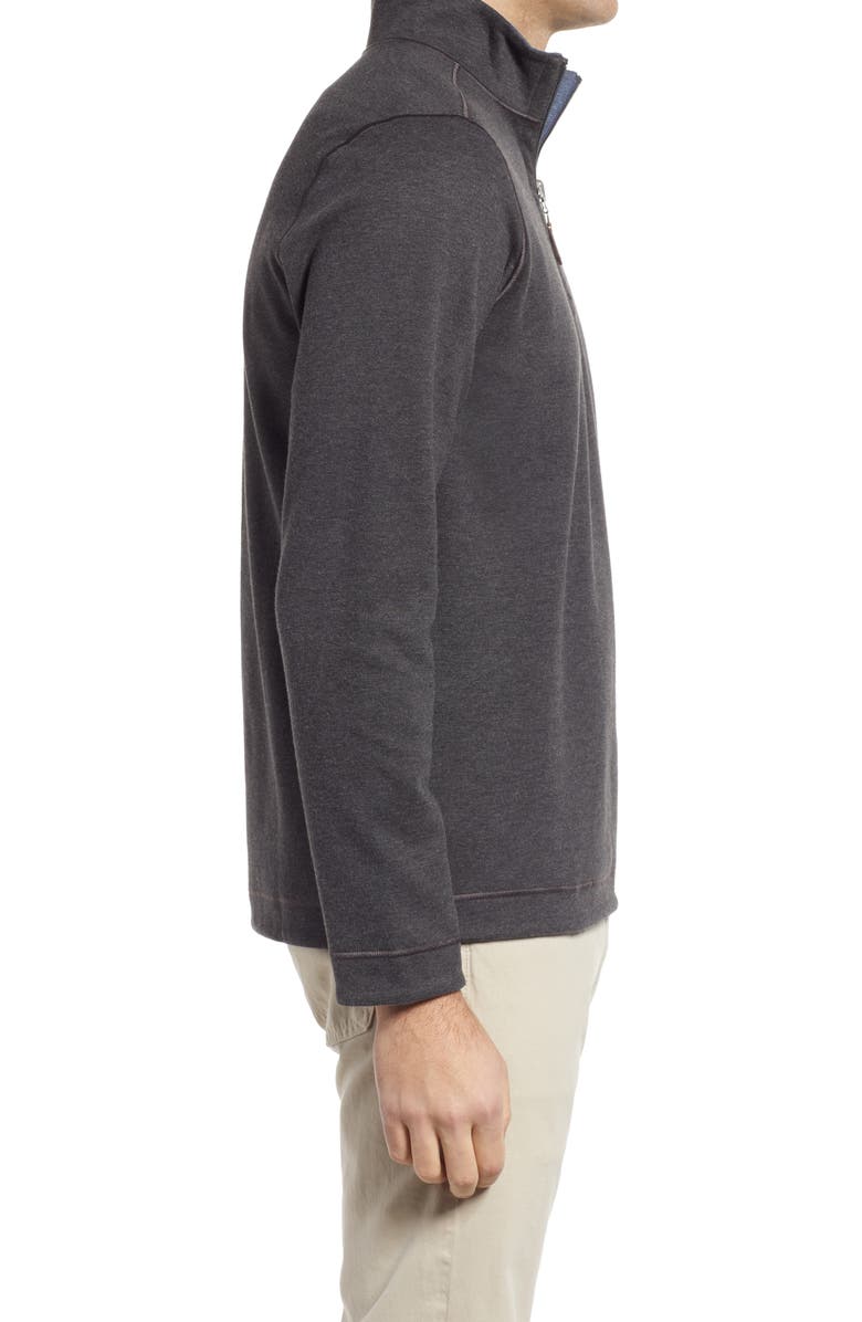 Johnston & Murphy Reversible Quarter Zip Pullover, Alternate, color, 