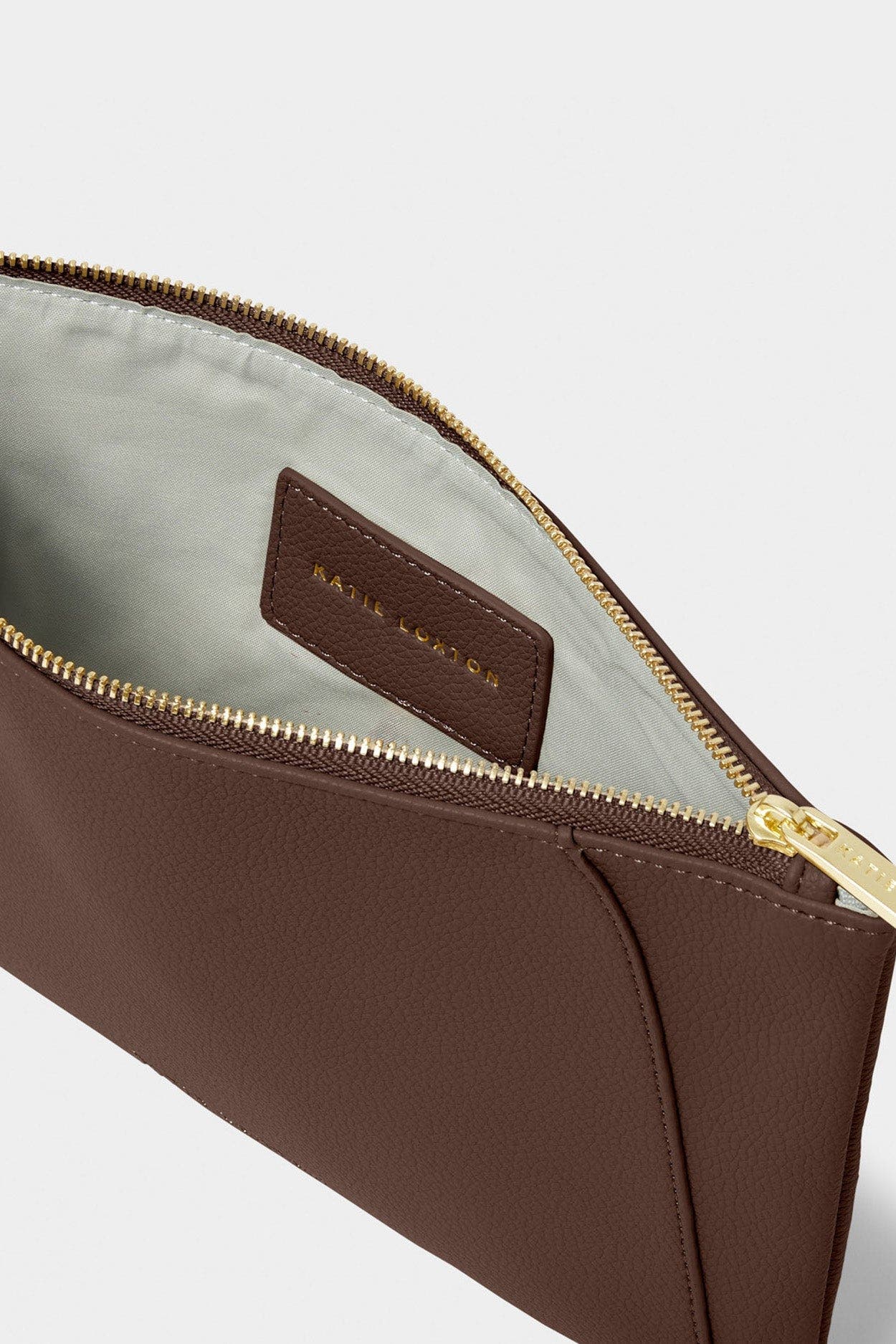 Hana Pouch, Alternate, color, Chocolate