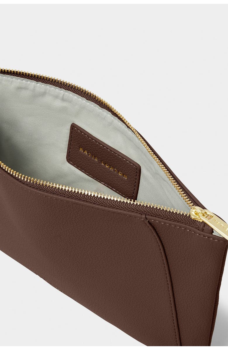 Katie Loxton Hana Pouch, Alternate, color, Chocolate