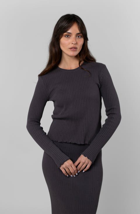 Cotton Rib Long Sleeve