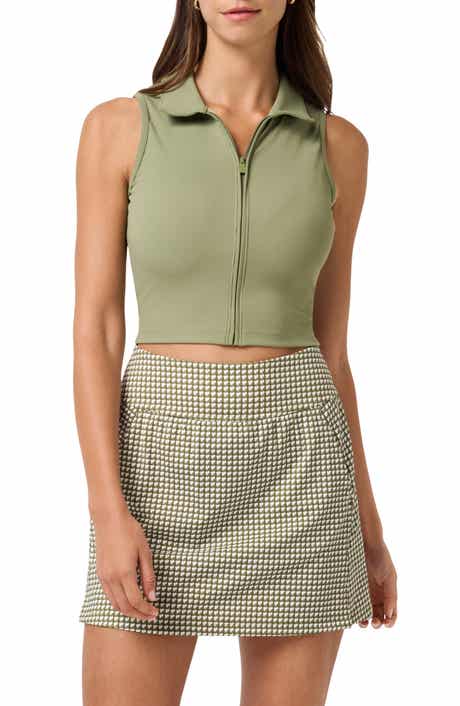 Moveknit Zip Crop Top