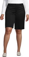 Lands' End Plus Size Plain Front Blend Chino Shorts