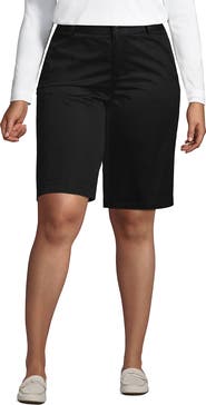 Lands' End Plus Size Plain Front Blend Chino Shorts