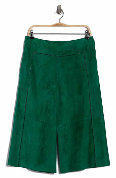 Longchamp Lambskin Leather Bermuda Shorts