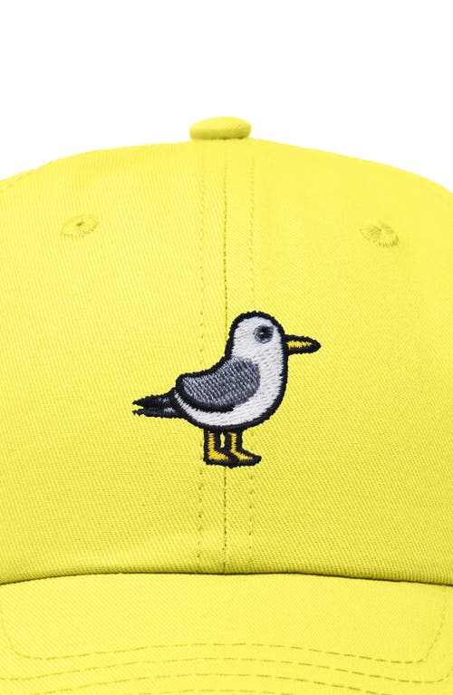 Dalix Seagull Embroidered Everyday Cap In Yellow