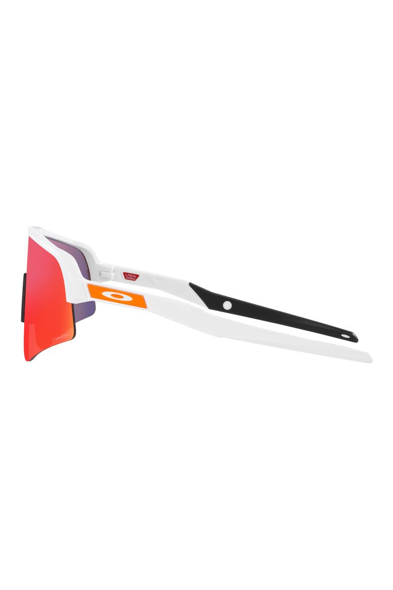 Sutro Lite Sweep 139mm Prizm™ Semirimless Wrap Shield Sunglasses, Alternate, color, WHITE