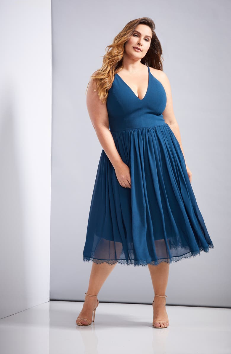 Dress the Population Alicia Mixed Media Dress, Alternate, color, 