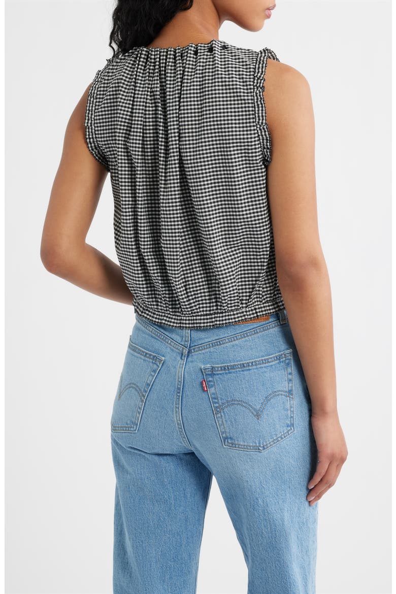 Traveler Organic Cotton Gingham Top, Alternate, color, NOIR LA MADDALENA GINGHAM