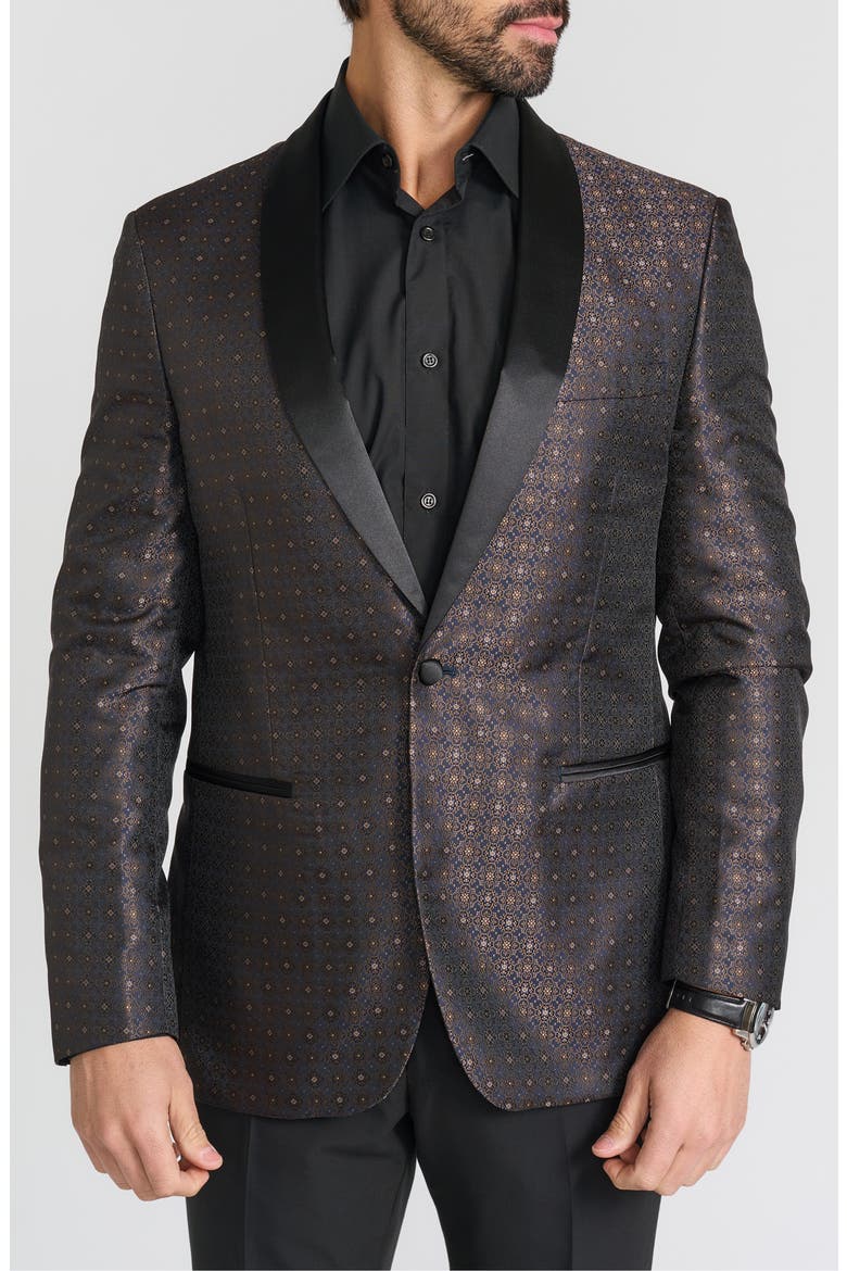 Jacquard Dinner Jacket, Main, color, NAVY