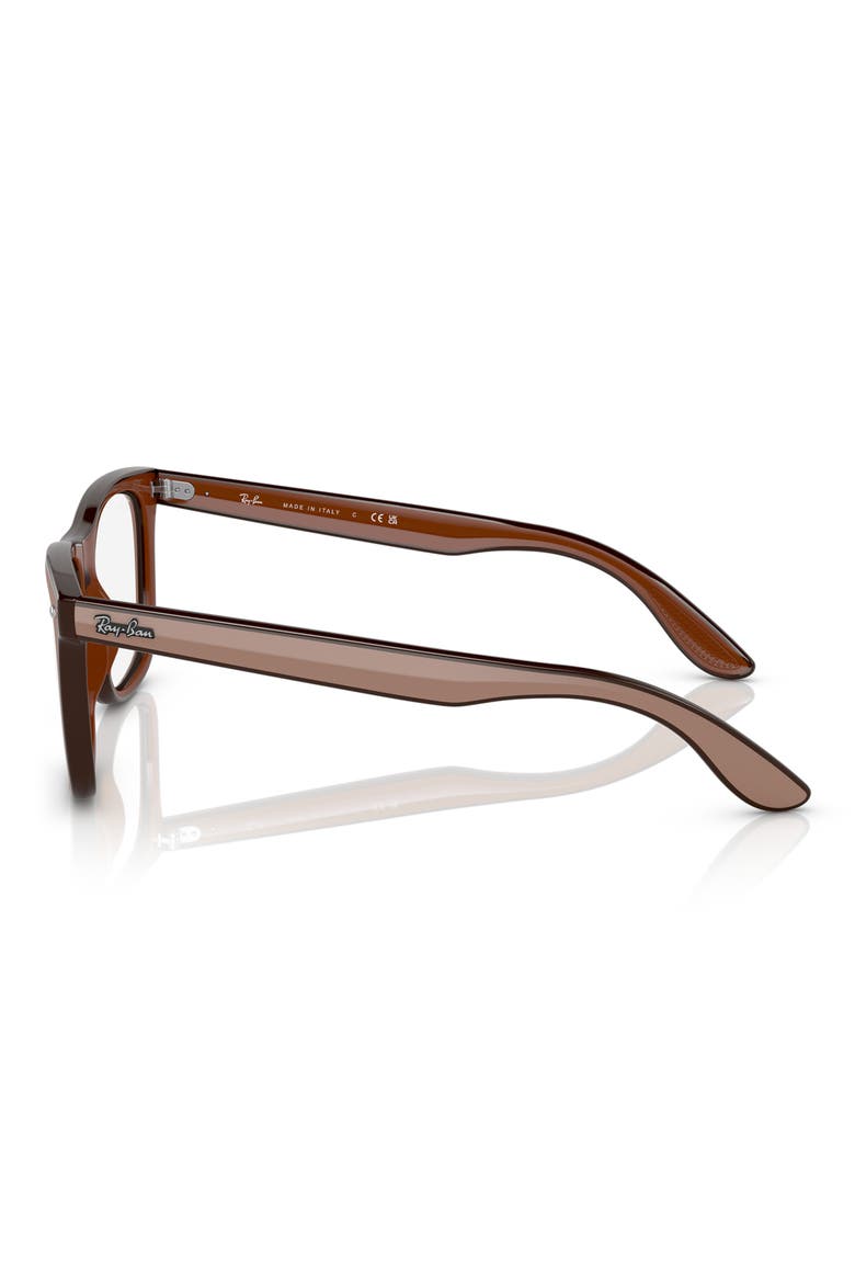 53mm Square Optical Glasses, Alternate, color, BEIGE