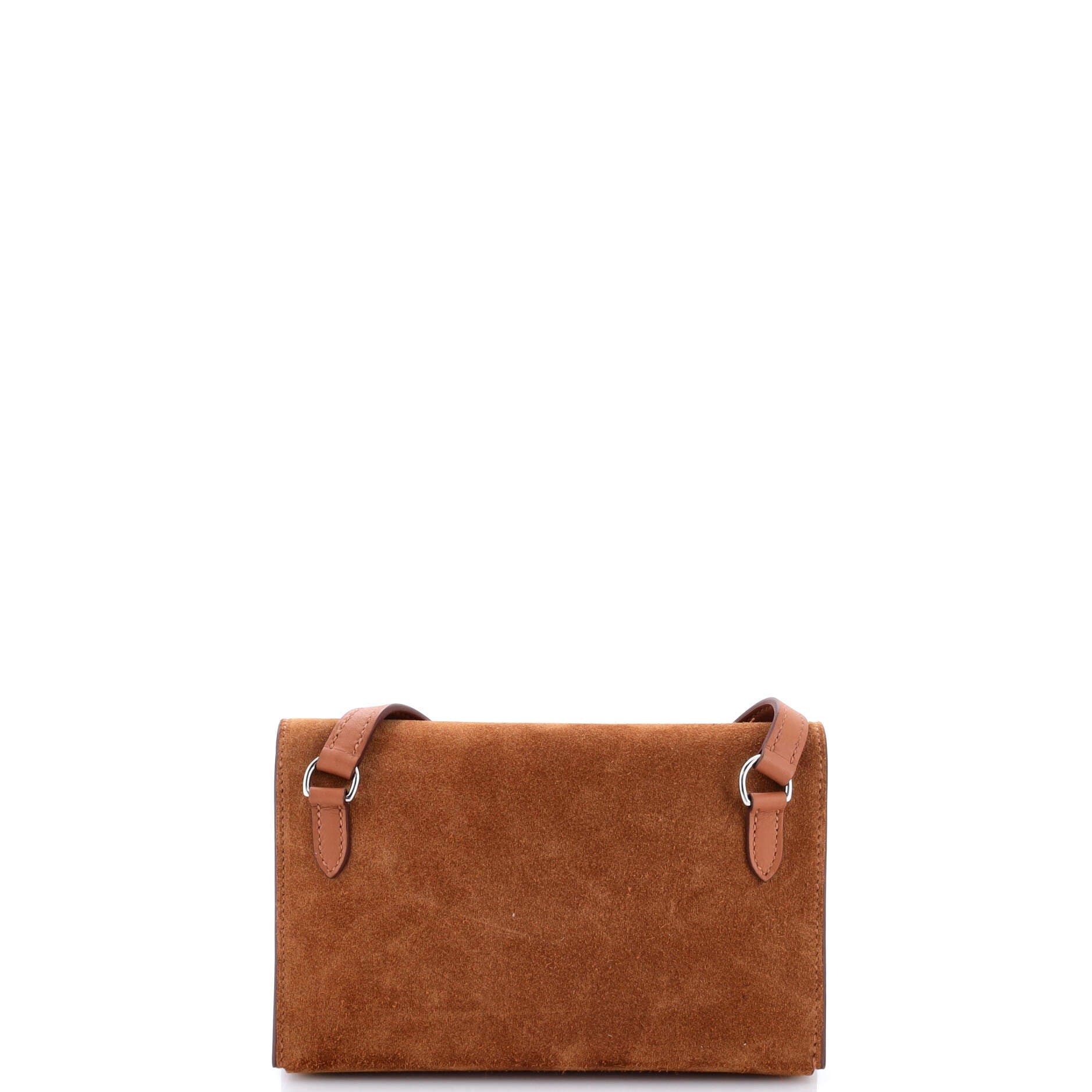 Pre-Owned Hermes Hermesnap Wallet Bag Grizzly and Swift, Alternate, color, 