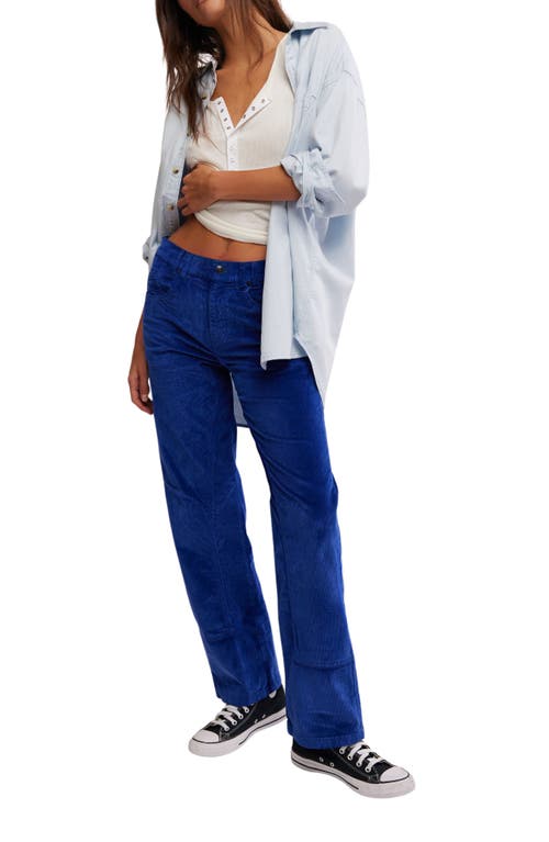 Shop Free People Risk Taker Corduroy Straight Leg Pants In Limoges