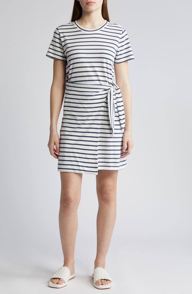 Rails Edie Stripe Tie Waist T-Shirt Dress, Alternate, color, 