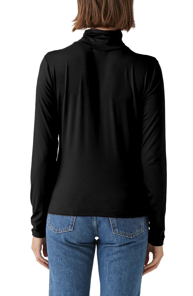 Michael Stars Clara Ruched Turtleneck Top, Alternate, color, 