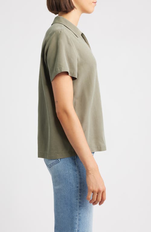 Cloth & Stone Flowy Button-up Shirt In Green