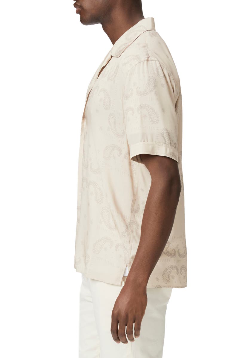 PAIGE Landon Geo Print Short Sleeve Button-Up Shirt, Alternate, color,