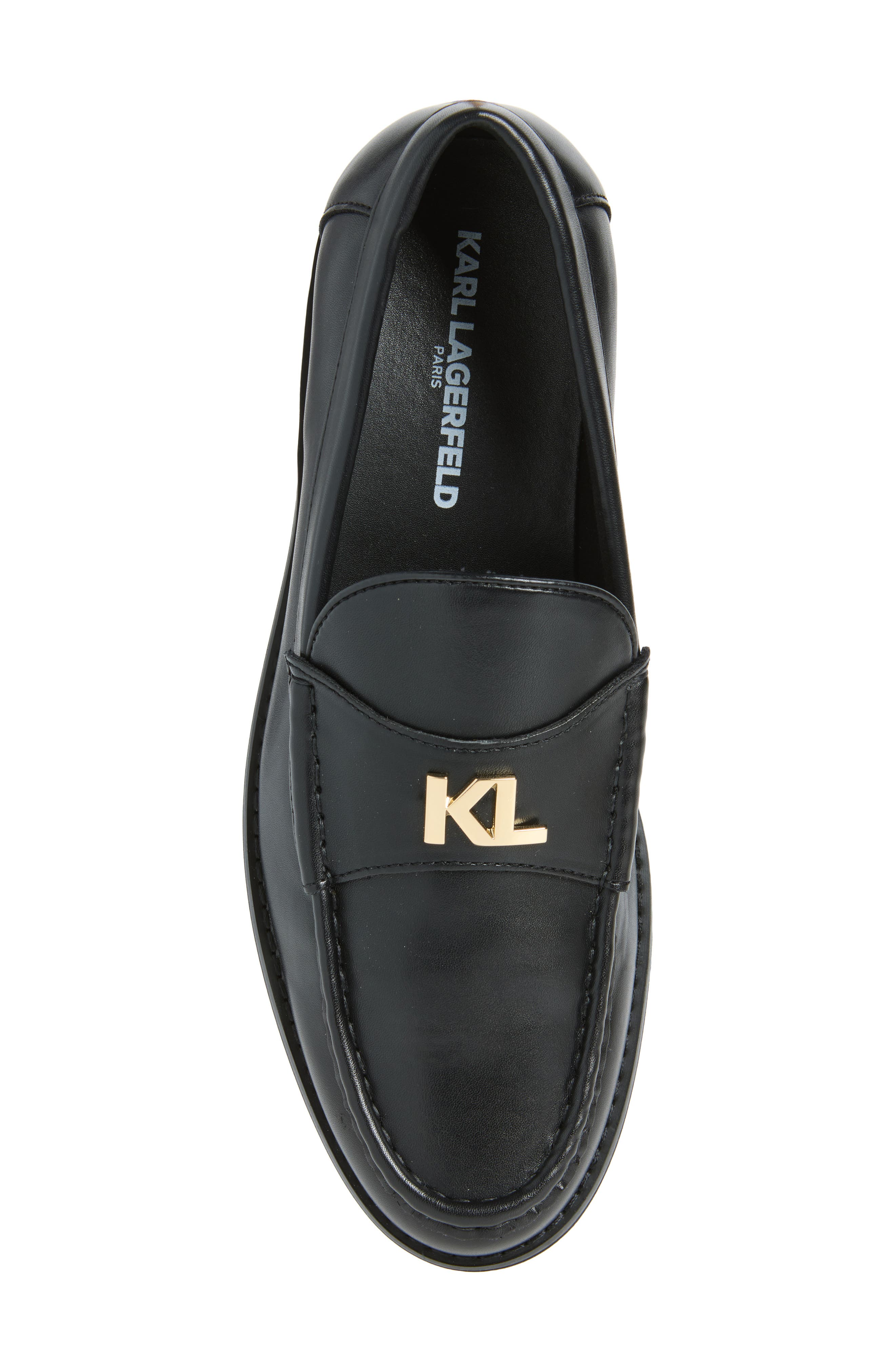 Felicien Faux Leather Loafer, Alternate, color, BLACK