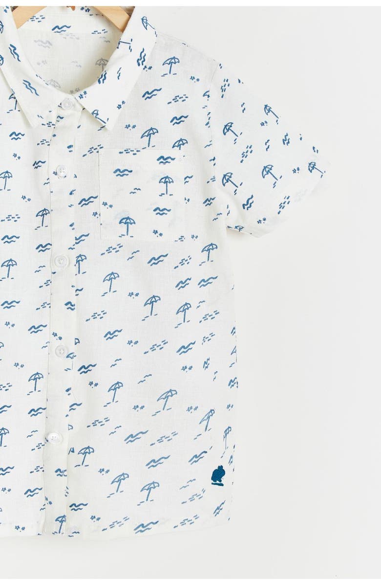 Babycottons Shirt Thomas Palms for Infant, Alternate, color, Off White