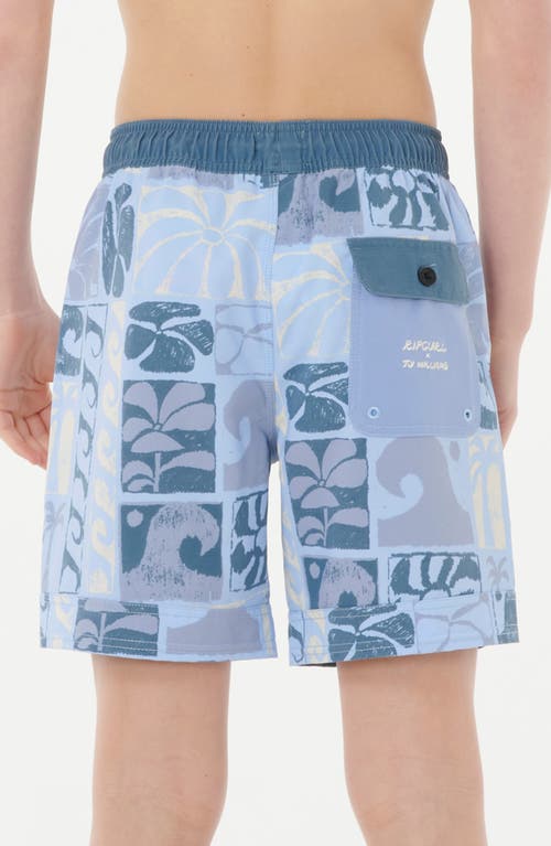 Rip Curl Kids' Volley Swim Trunks In Blue