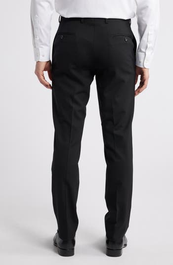 Jack Victor Patrick Flat Front Stretch Wool Dress Pants