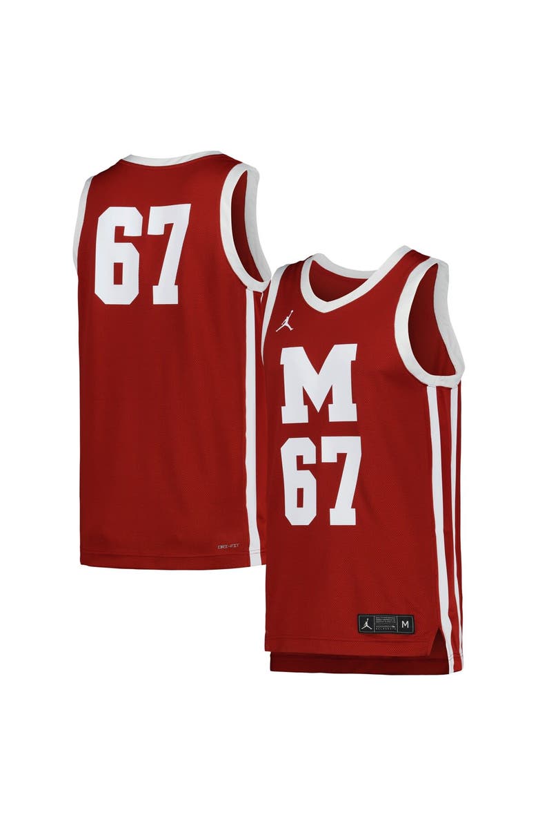 Jordan Brand Men's Jordan Brand Maroon Morehouse Maroon Tigers Replica Basketball Jersey, Alternate, color, Maroon