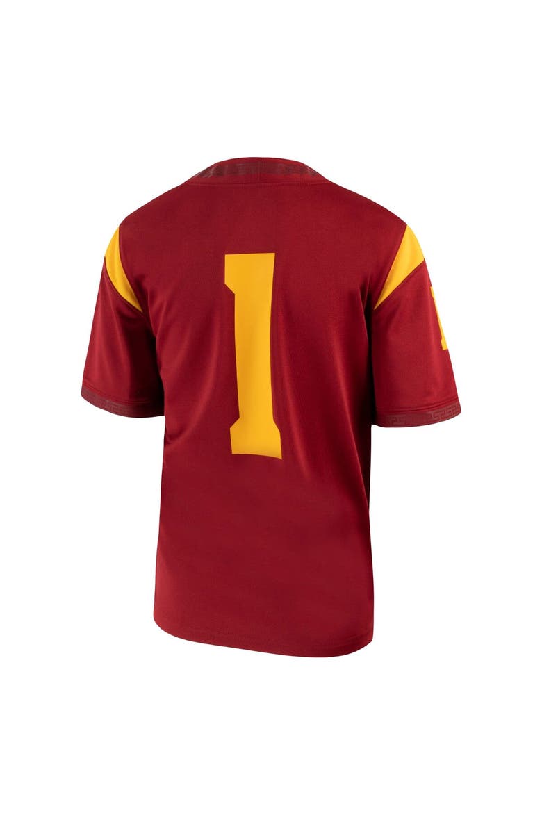 Youth Nike #1 Crimson USC Trojans 1st Armored Division Old Ironsides Untouchable Football Jersey, Alternate, color, Crimson