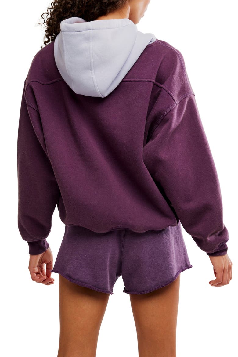 Final Call Colorblock Hoodie, Alternate, color, BLACKBERRY/ LUNAR BLO