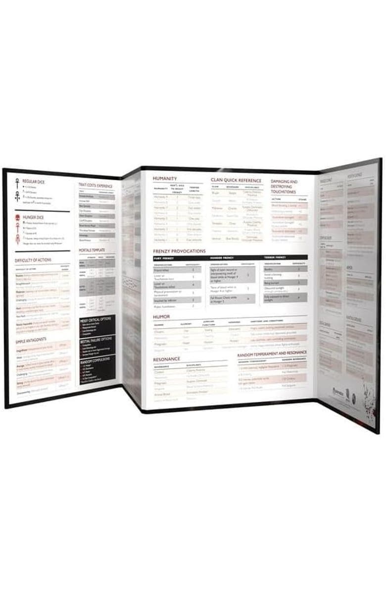 Renegade Game Studios Vampire Masquerade 5th Edition Storyteller Screen & Toolkit, Alternate, color, Multicolored