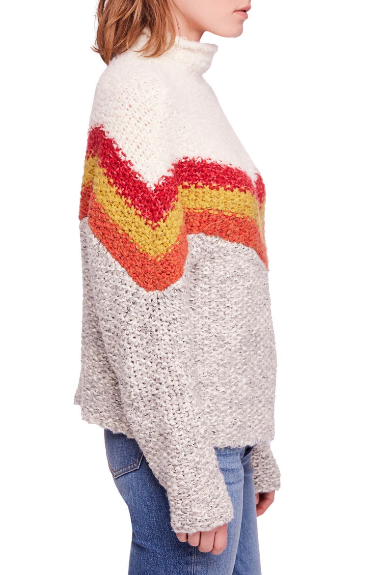 Turn Around Tunic Sweater, Alternate, color, IVORY COMBO