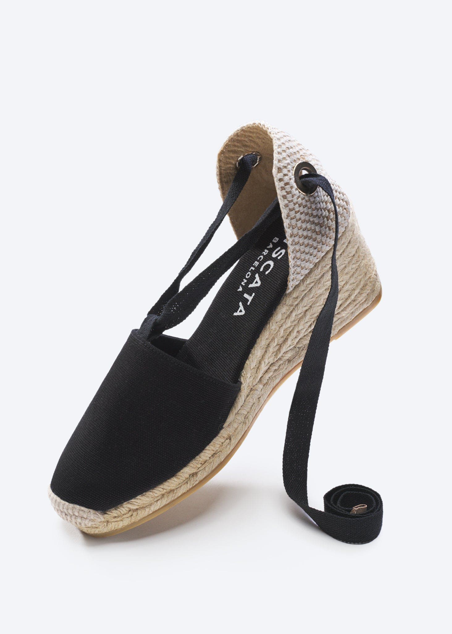 VISCATA Escala Canvas Espadrille Wedges, Alternate, color, Black