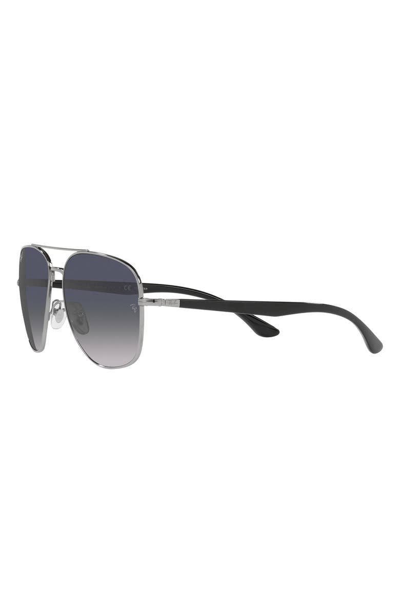Ray-Ban 56mm Polarized Square Sunglasses, Alternate, color, Gun Metal/ Blu Gradient Polar