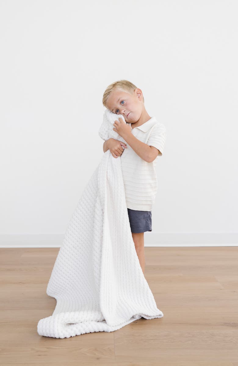 SARANONI Waffle Toddler Blanket, Alternate, color, Ivory