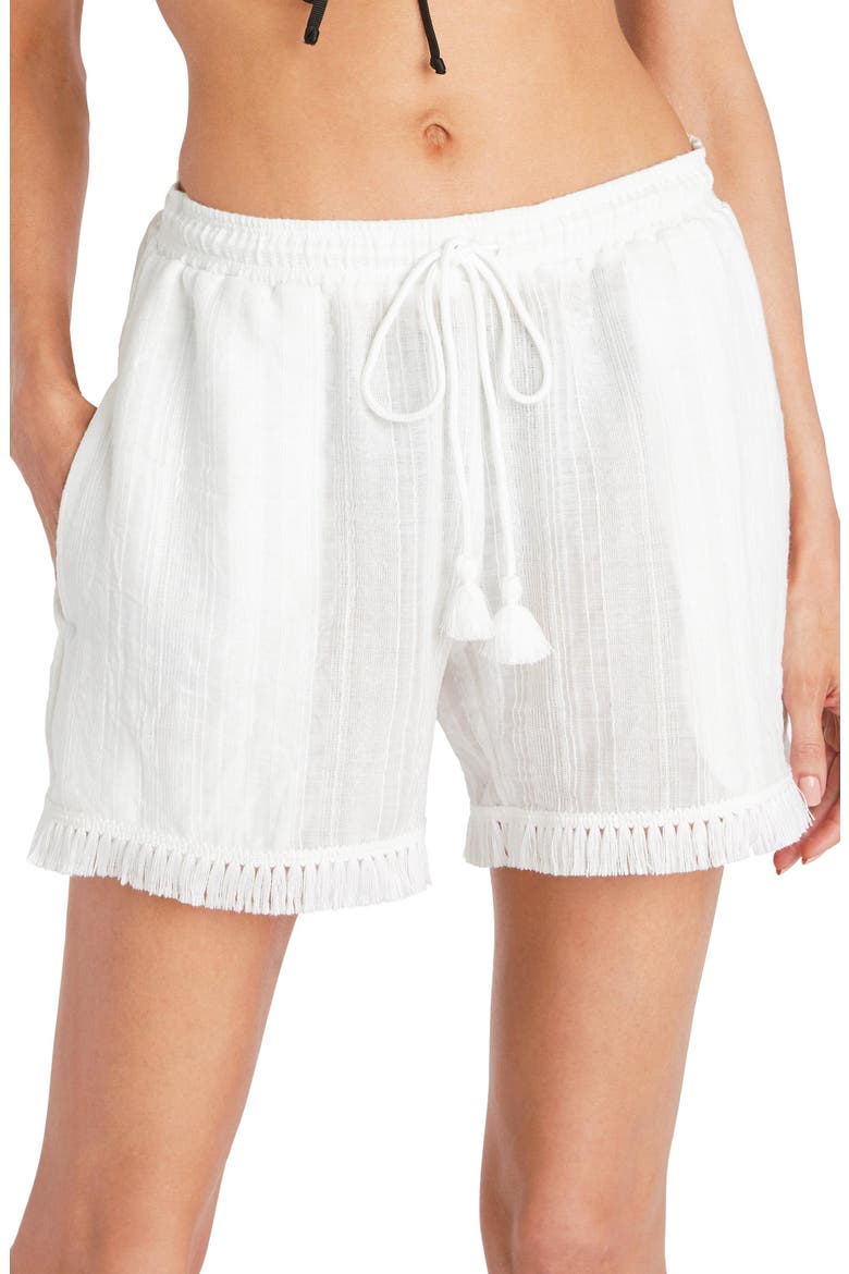Natalie Cover-Up Shorts, Main, color, WHITE