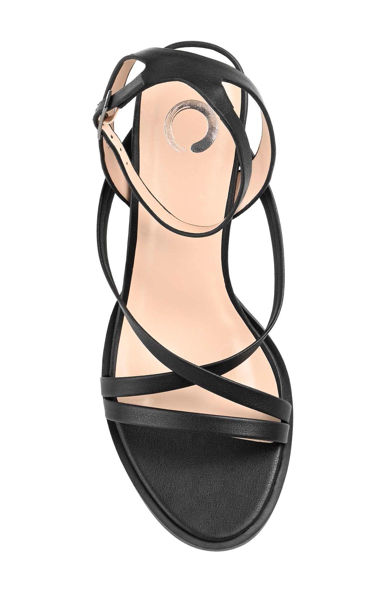 Journee Collection Anika Strappy Sandal, Alternate, color, Black