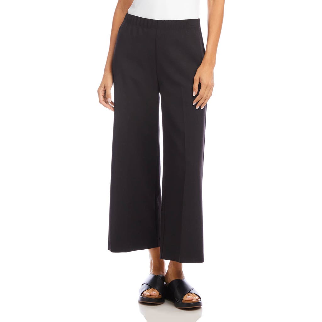 Karen Kane Crop Wide Leg Pants In Black