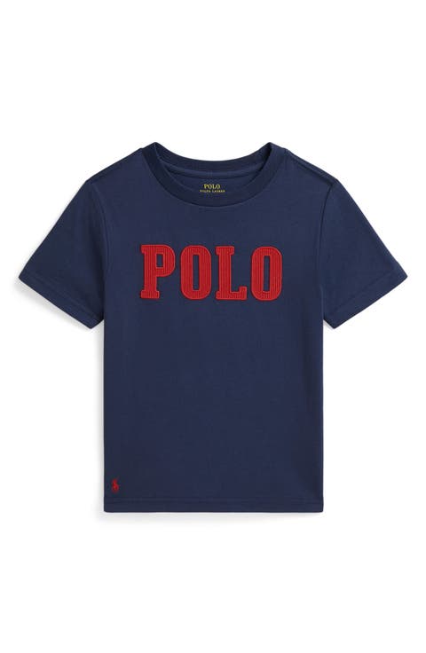 Kids' Polo Logo Cotton Jersey T-Shirt