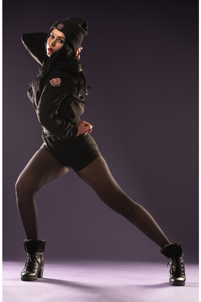 Eco Arrow Tights, Alternate, color, BLACK
