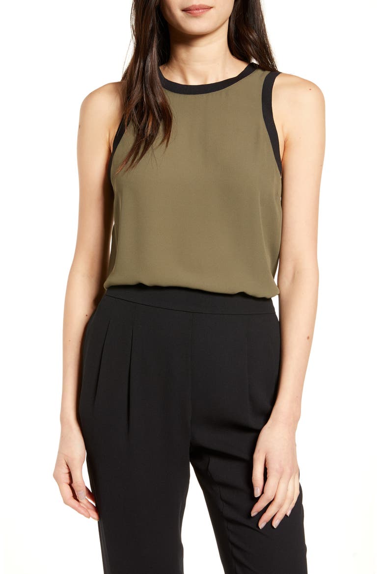 Sport Tank, Main, color, OLIVE SARMA- BLACK COMBO