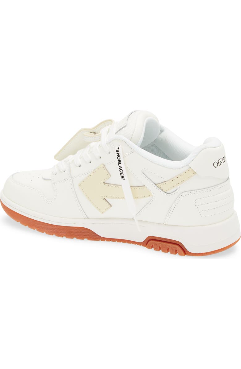 Off-White Out Of Office Leather Sneaker, Alternate, color, Beige And White