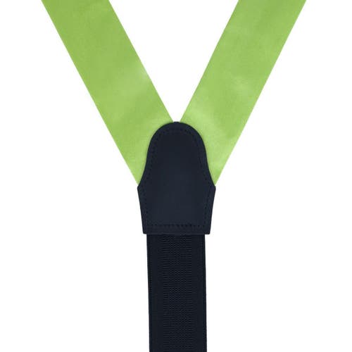 Trafalgar Sutton Solid Color Silk Formal End Suspenders In Light Green