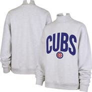 '47 Women's '47 Heather Gray Chicago Cubs Subtle Muse Mock Neck Sweatshirt