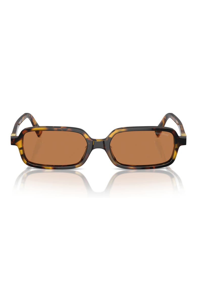 52mm Rectangular Sunglasses, Alternate, color, BLOND HAVANA