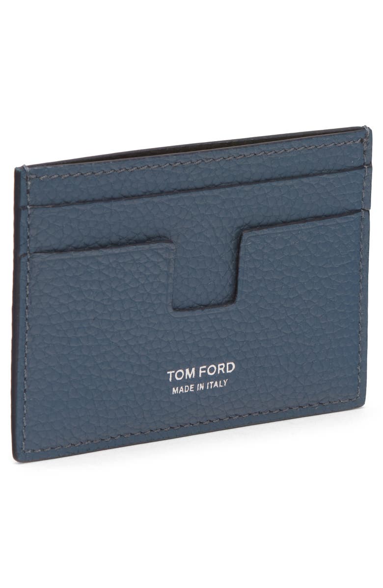 TOM FORD T-Line Soft Grain Leather Card Holder with Money Clip, Alternate, color, 