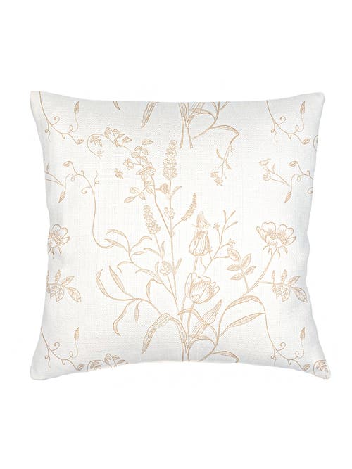 Anaya English Garden Linen Euro Pillow With Down Alternative Insert In Beige