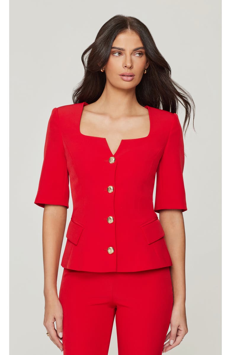 Generation Love Tilly Crepe Jacket, Alternate, color, Cherry