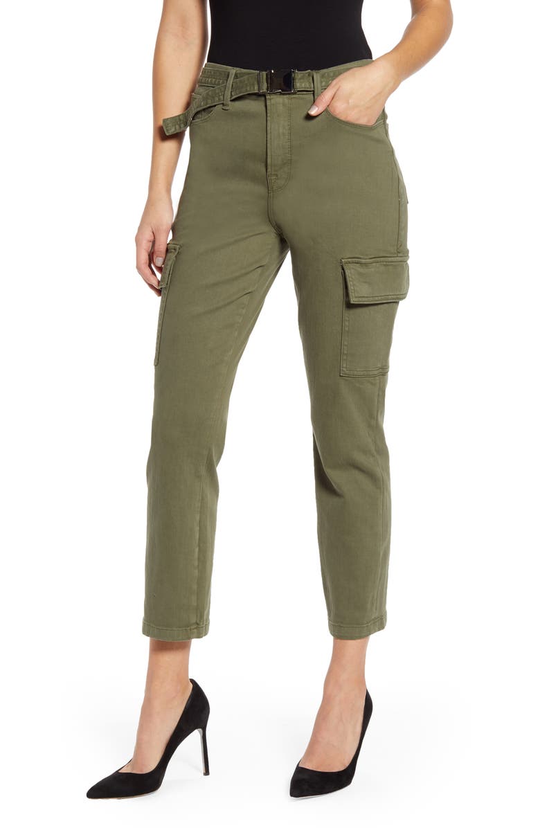 Good American Good Legs Ankle Cargo Pants, Main, color, 
