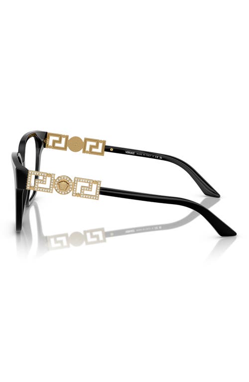 Versace 52mm Irregular Optical Glasses In Black